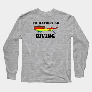 I'd Rather Be Diving: QPoC Pride Long Sleeve T-Shirt